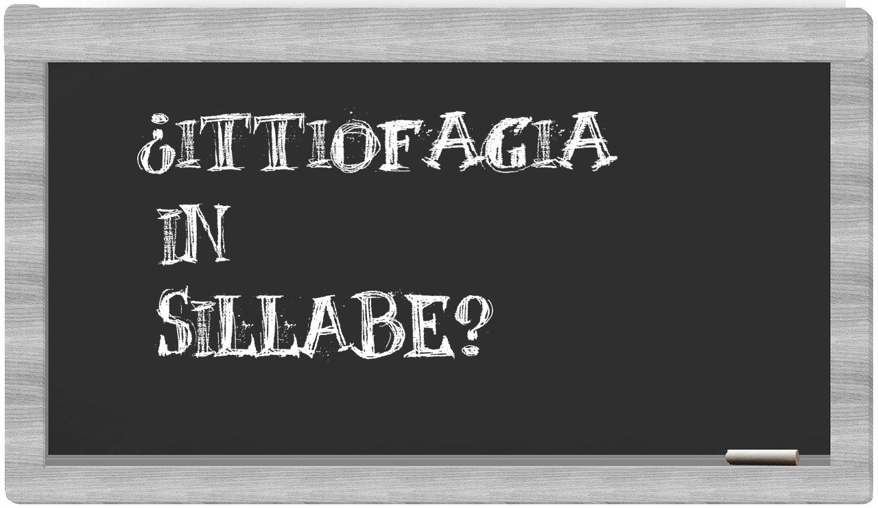 ¿ittiofagia en sílabas?