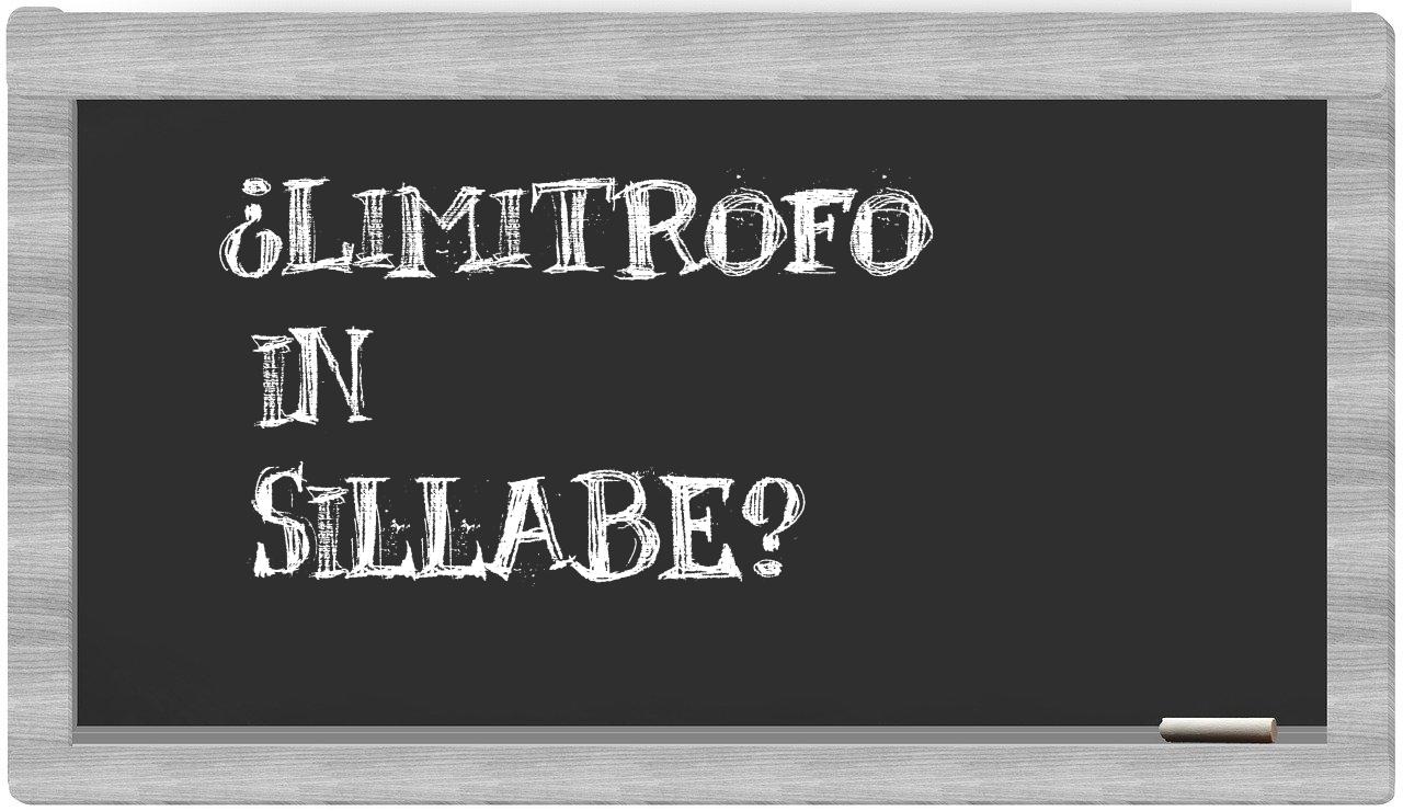 limitrofo in syllables