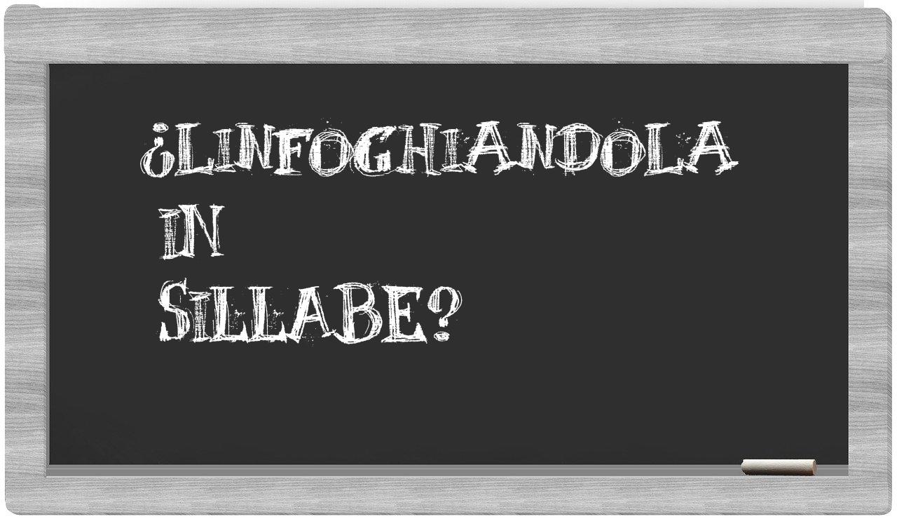 linfoghiandola in syllables