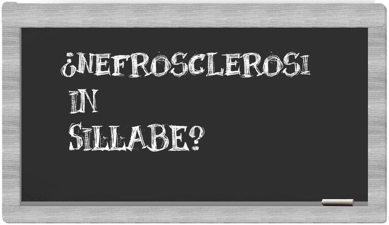 ¿nefrosclerosi en sílabas?