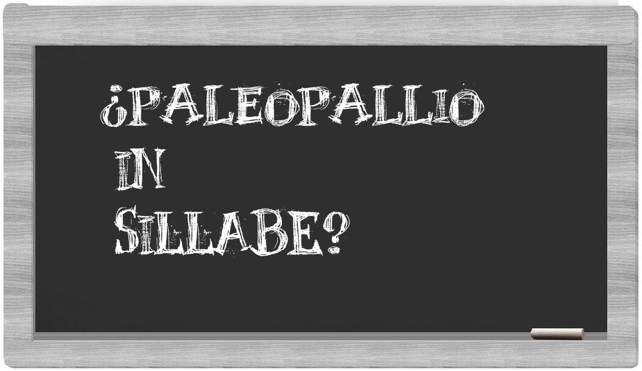 ¿paleopallio en sílabas?