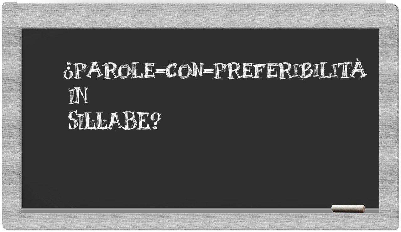 ¿parole-con-preferibilità en sílabas?