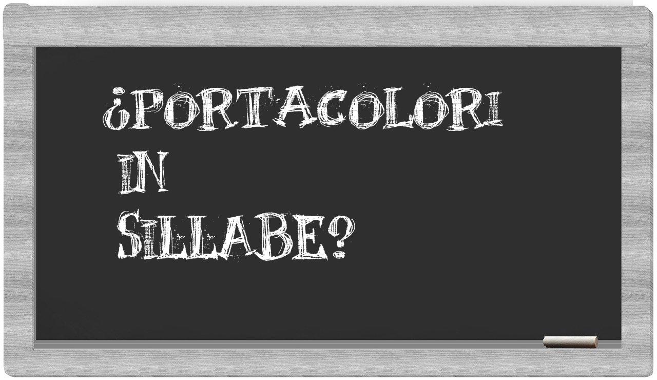 ¿portacolori en sílabas?