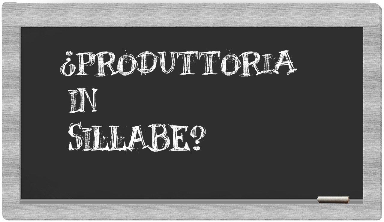 ¿produttoria en sílabas?